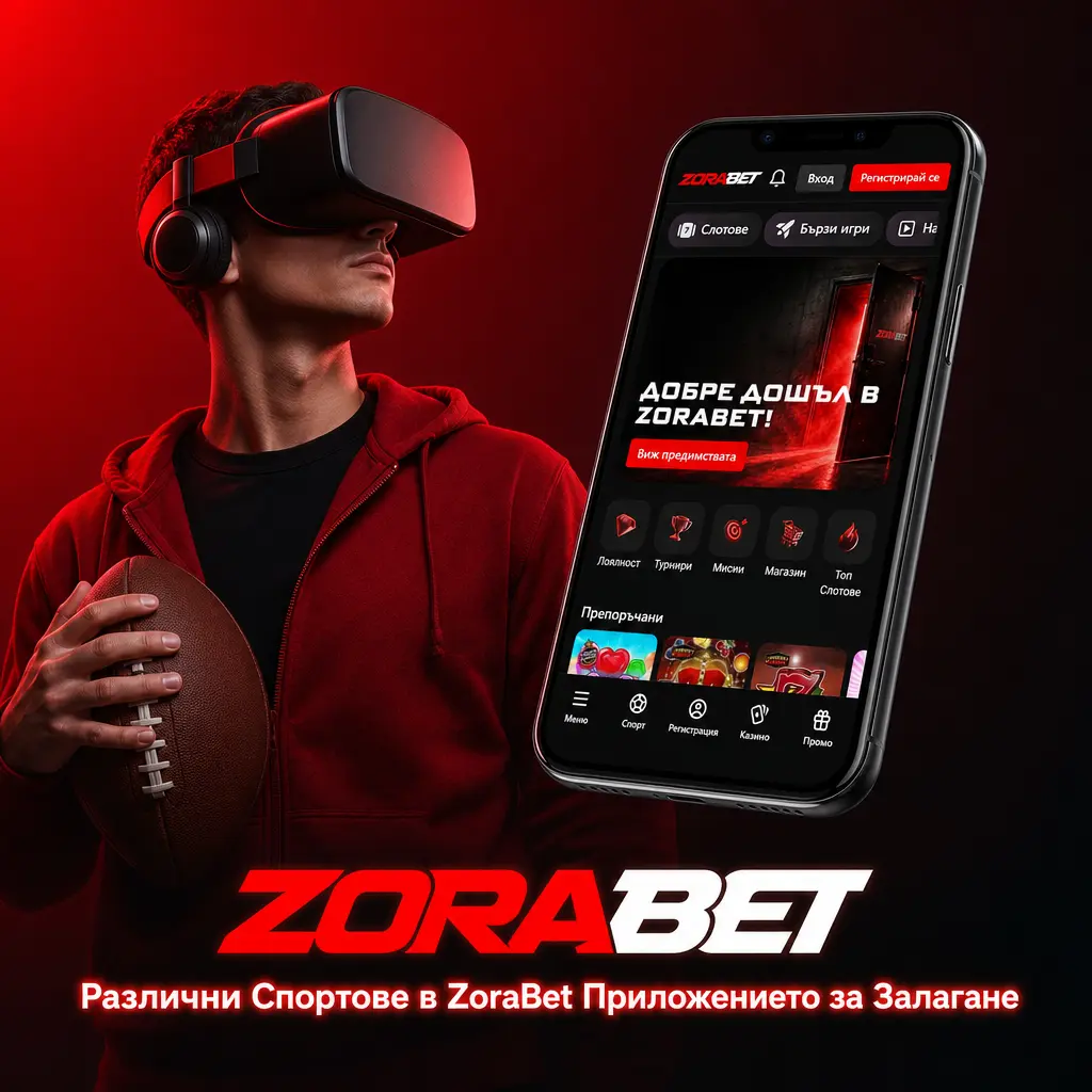 ZoraBet приложение за залагане - над 30 спортни дисциплини включително футбол, баскетбол, тенис и eSports